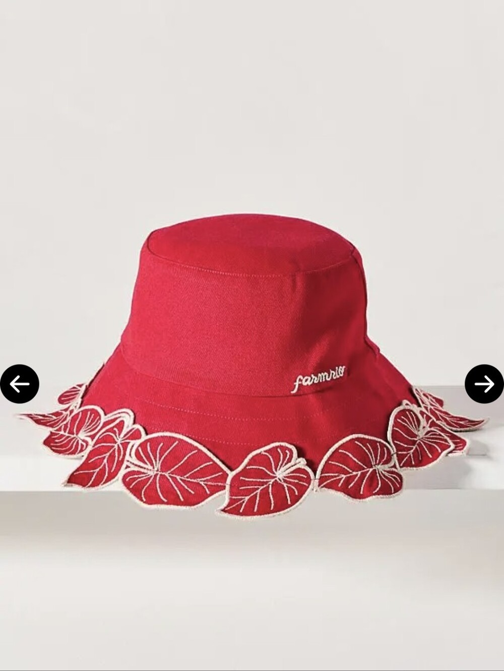 NWT★ FARM RIO Leaf Trim Bucket Hat